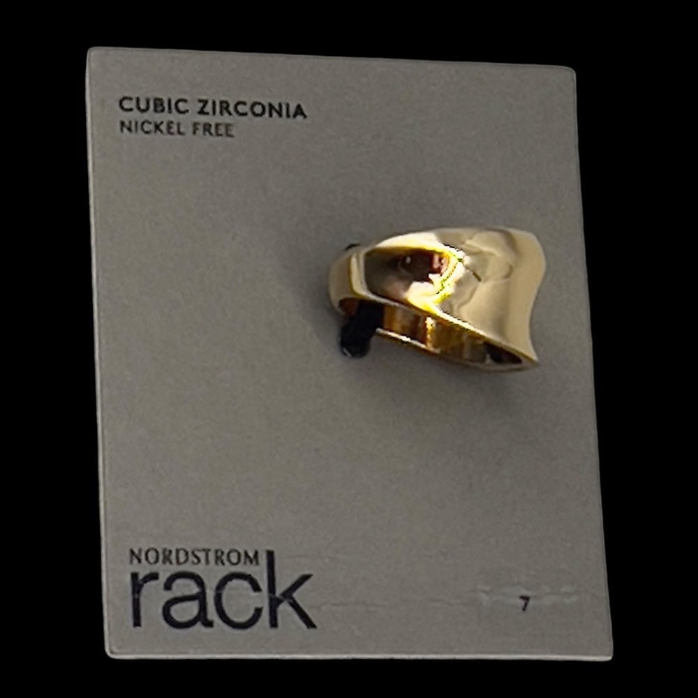 Nordstrom Rack Ring Size 7 Gold Tone Cubic Zirconia Nickel Free Ring Size 7 NWT - Picture 7 of 10